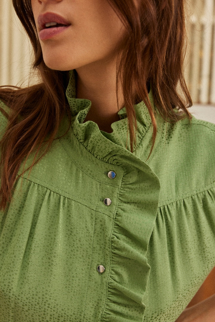 River Island - Chemise boutonnée à manches courtes - Vert River Island - Chemise boutonnée à manches courtes - Vert