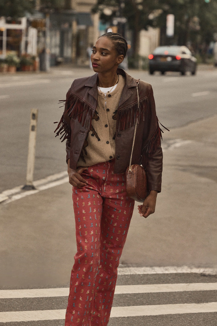 Jolly camel and brown cardigan