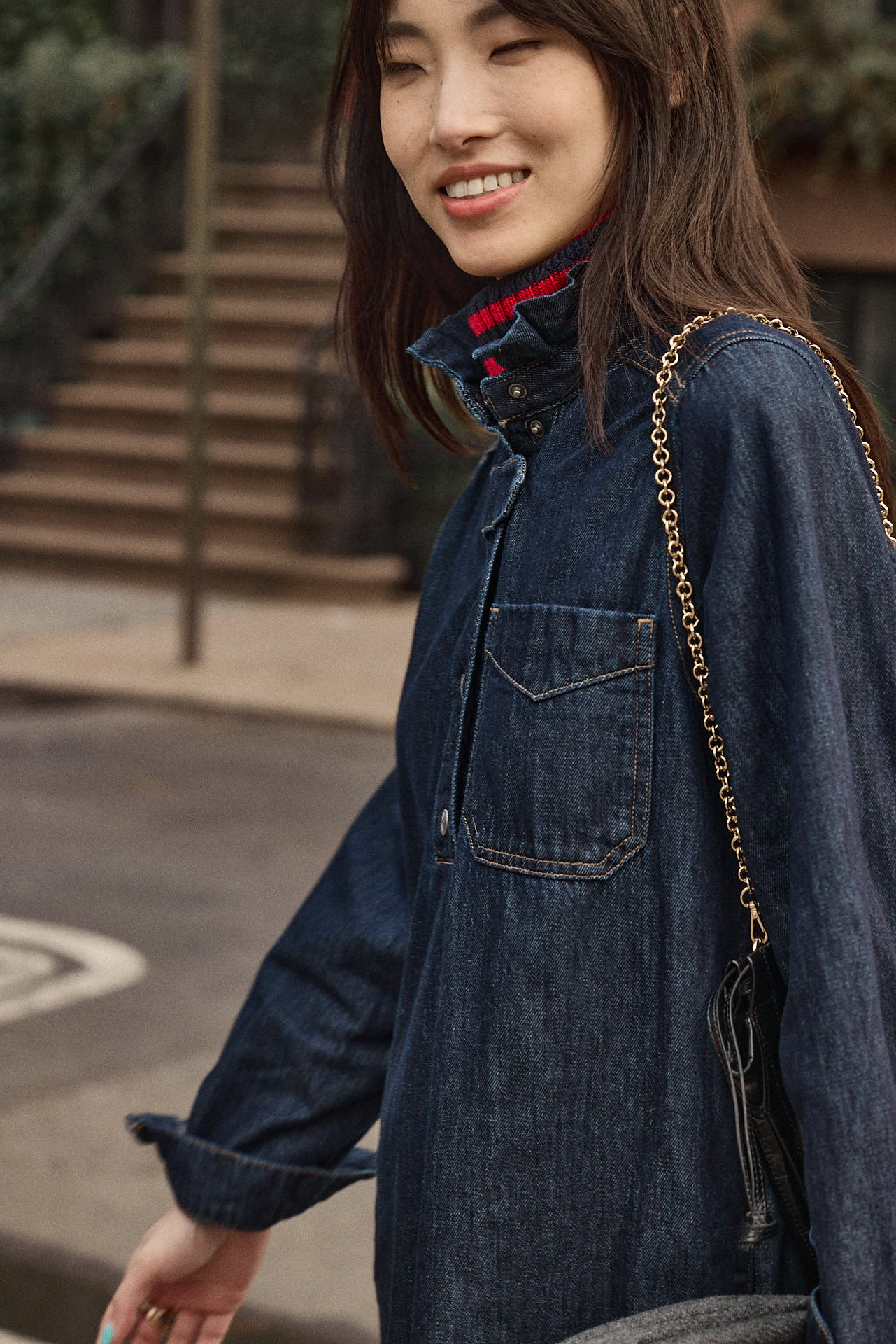 Dress Clélie blue brut