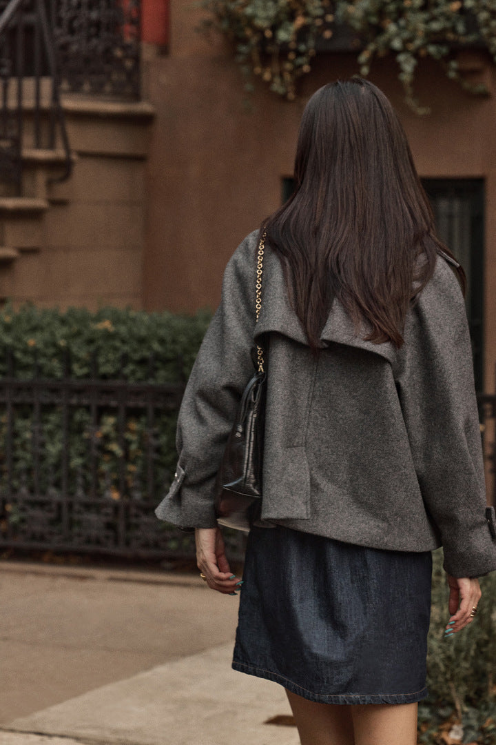 Coat Beauny gray charcoal