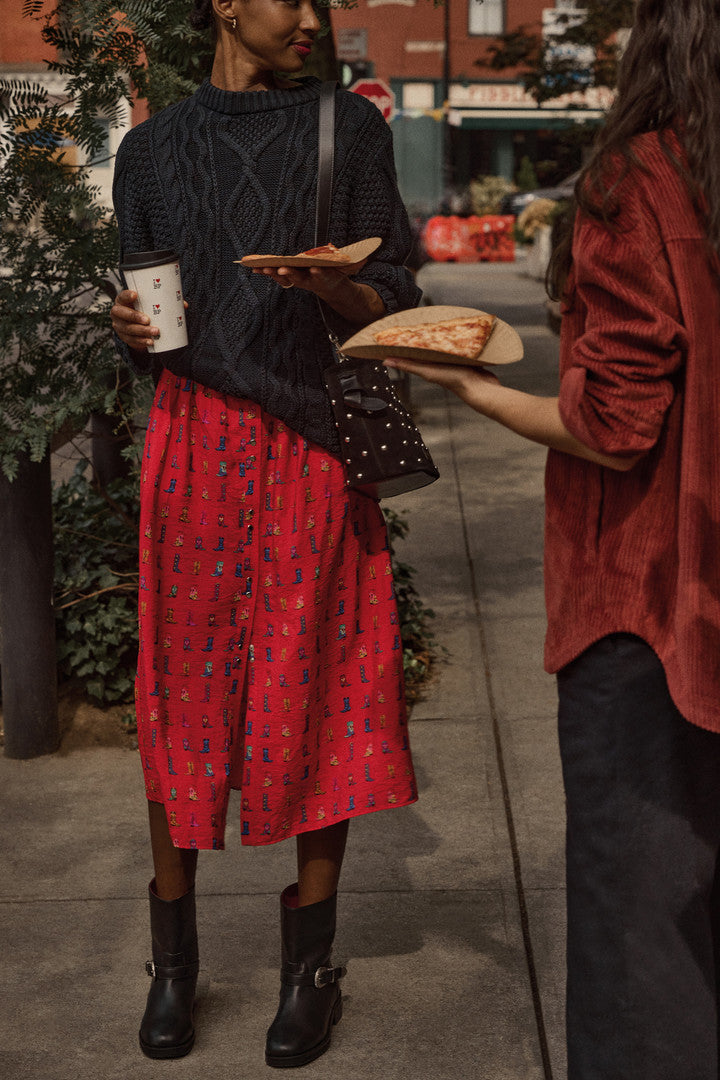 Skirt Sally printed santiags