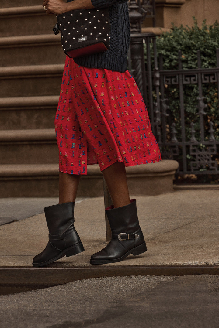 Skirt Sally printed santiags