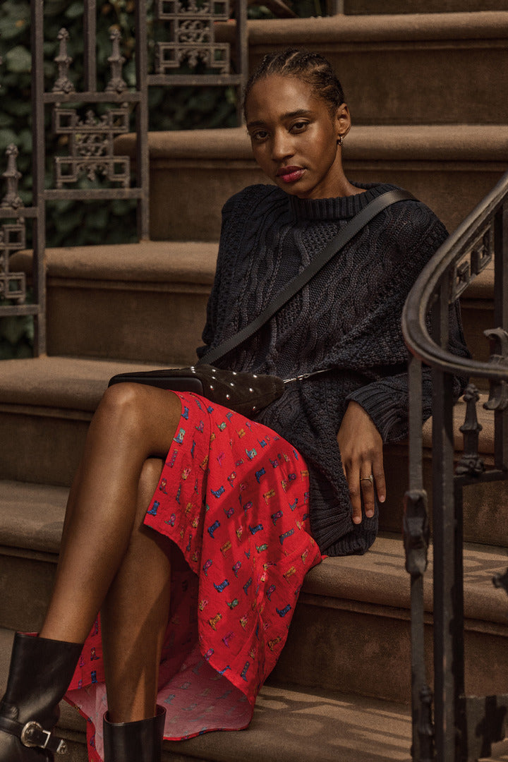 Skirt Sally printed santiags