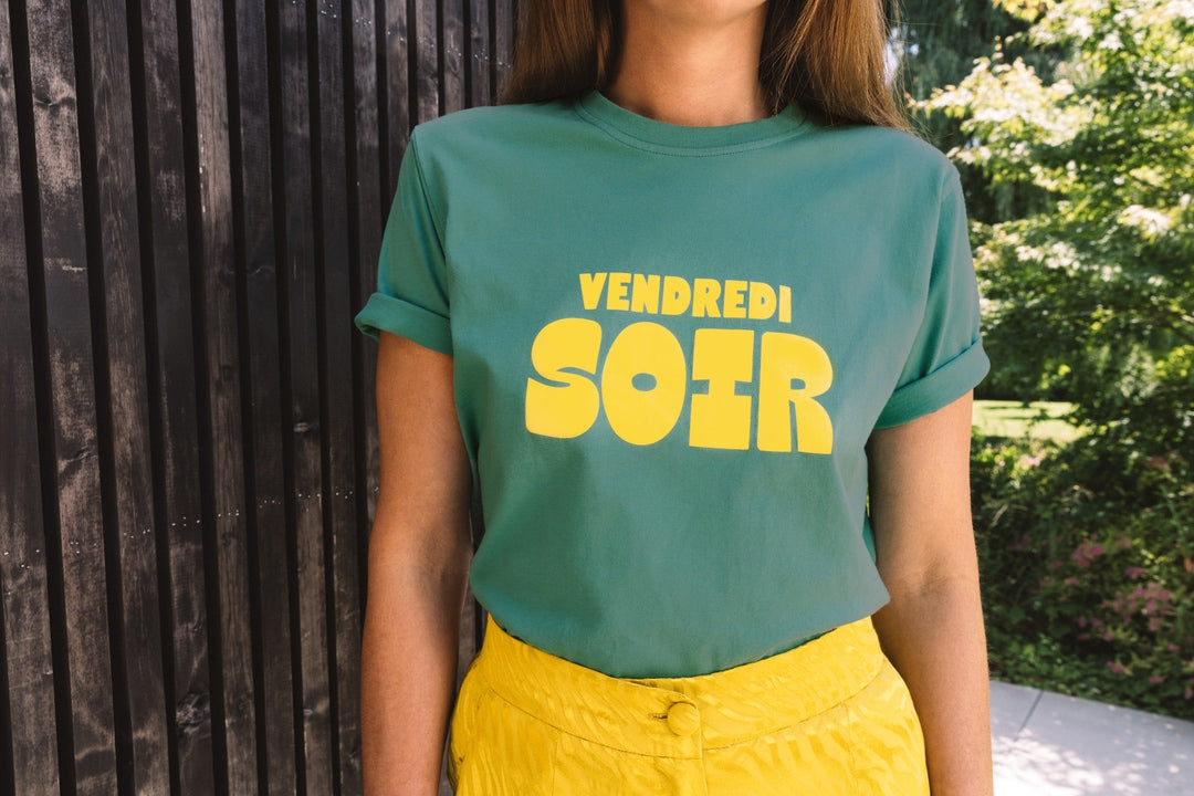 Tee-shirt Bree Vendredi soir vert