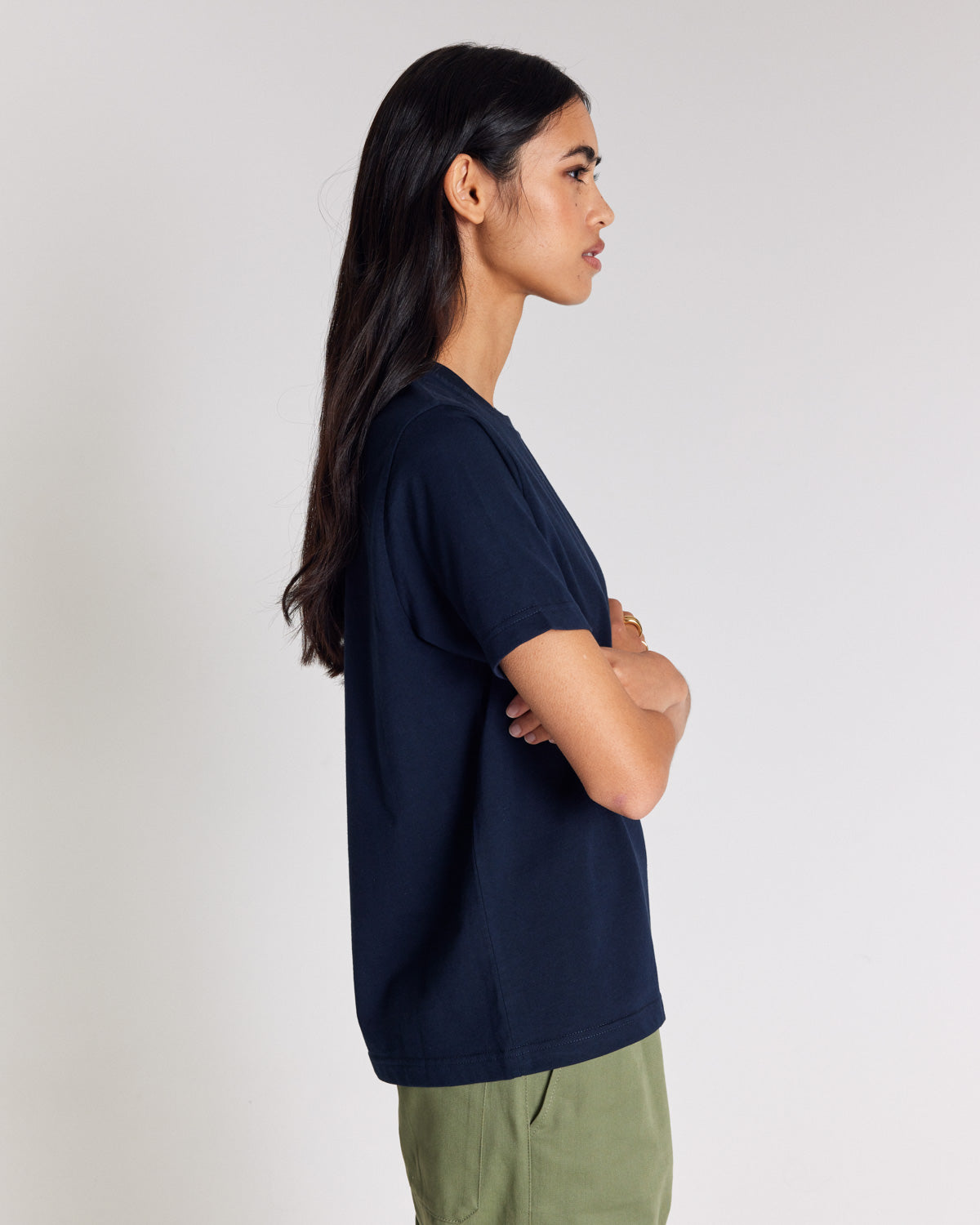 Tee-shirt Bree bleu marine brodé