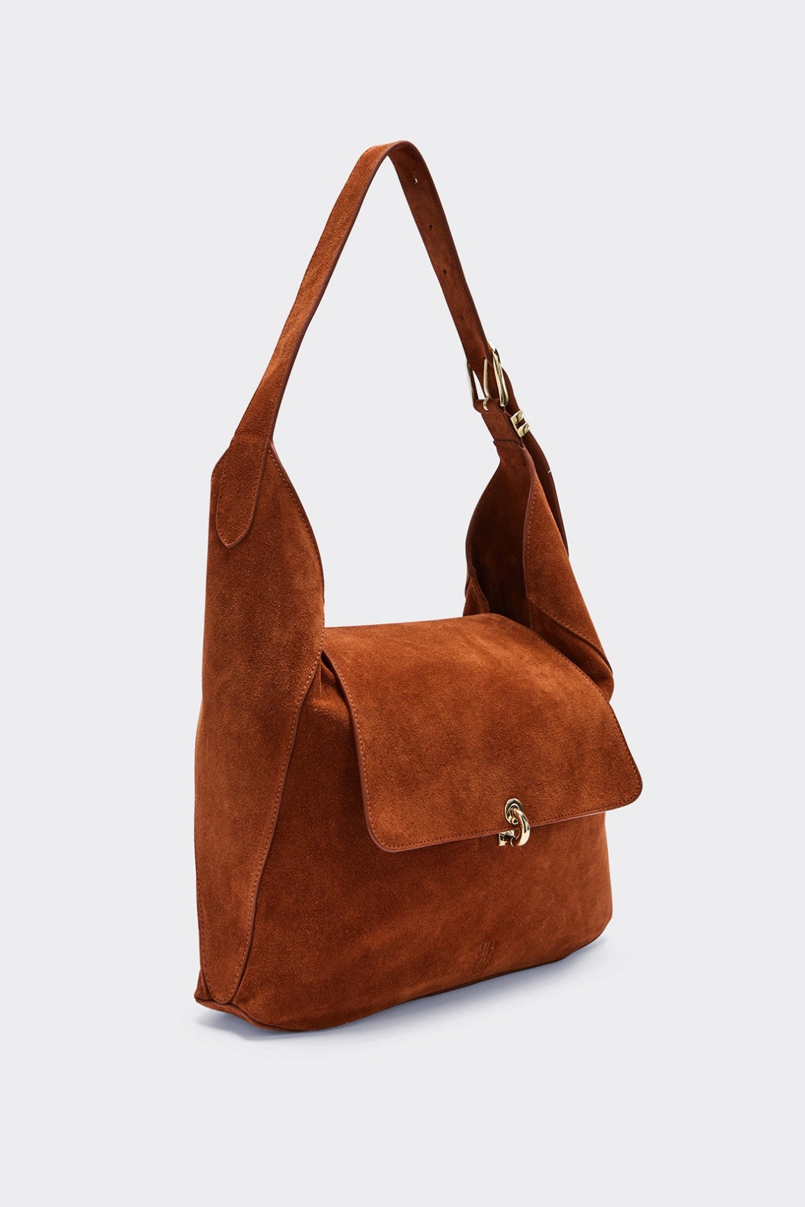 Gala bag in brick-colored split leather