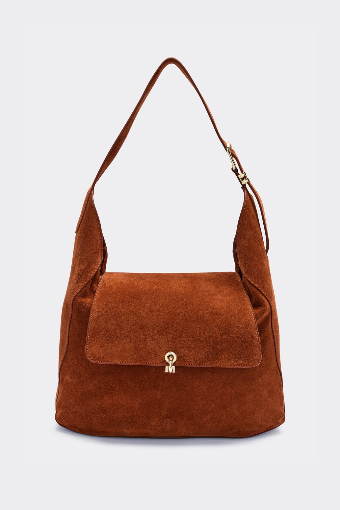 Gala bag in brick-colored split leather