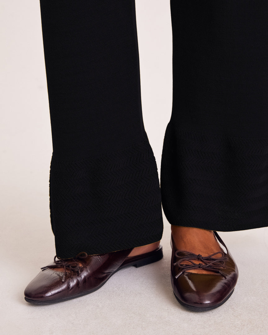 Ballet flats Blanca crinkled chocolate
