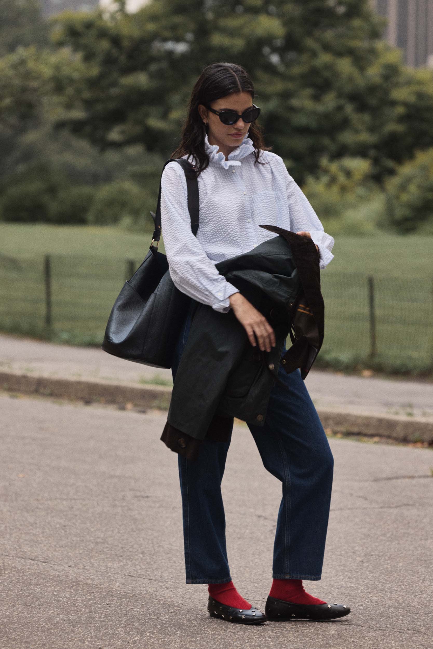 Camicia Léonor righe azzurro cielo e écru Barbour x BP