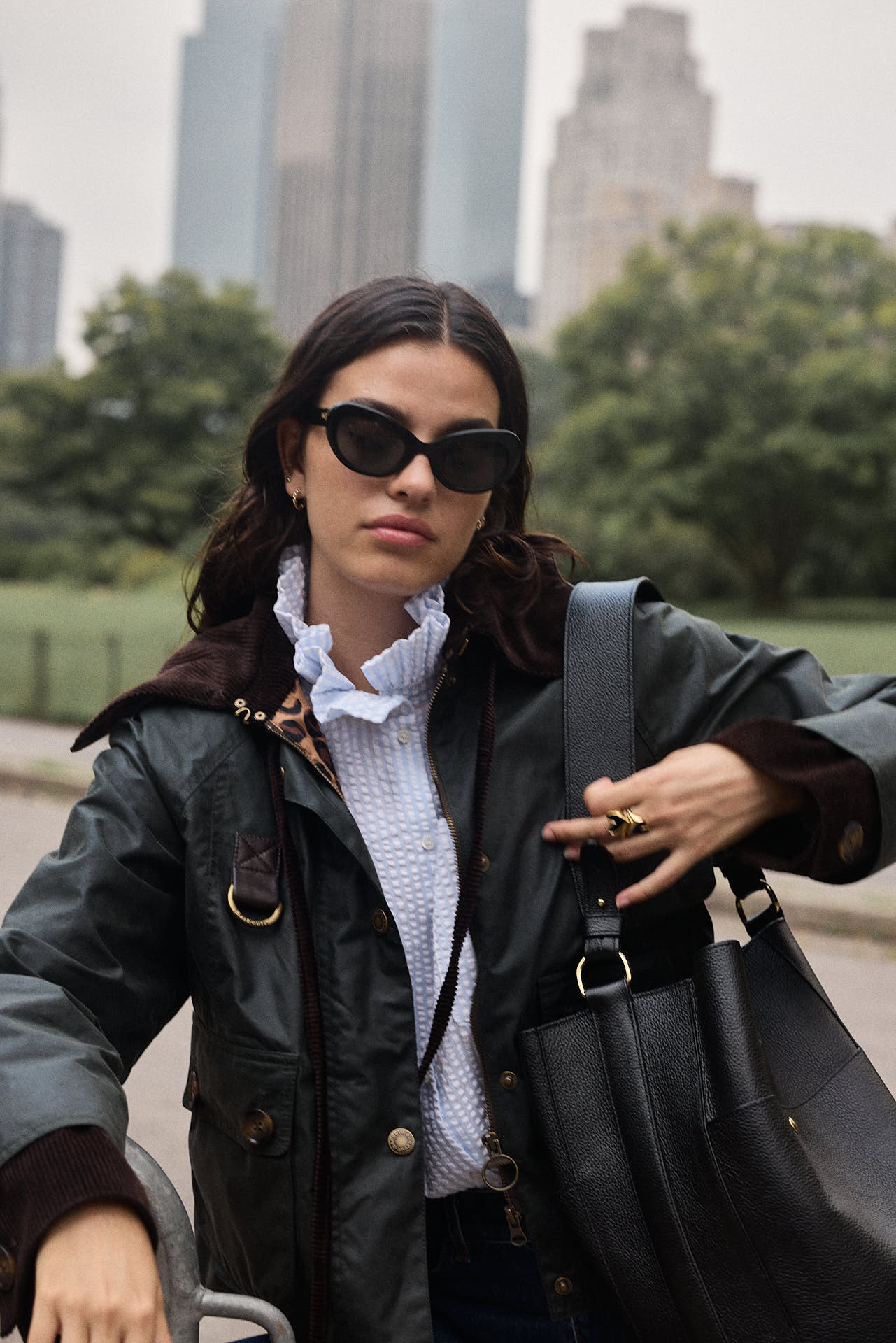 Camicia Léonor righe azzurro cielo e écru Barbour x BP