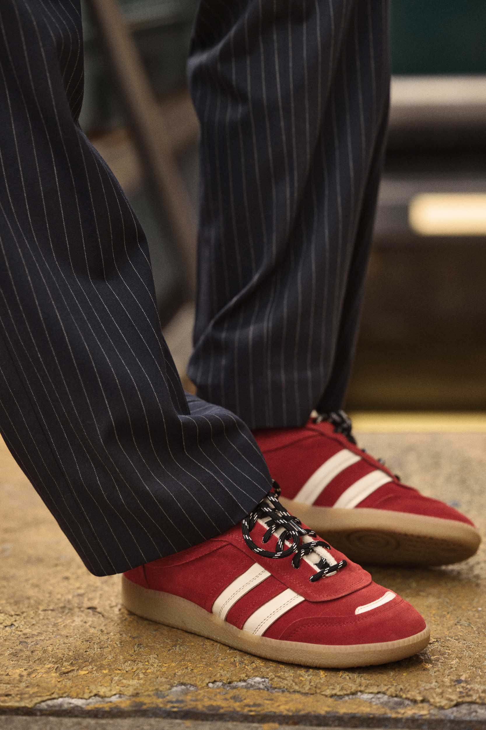 Sneakers Quinn suede of leather red