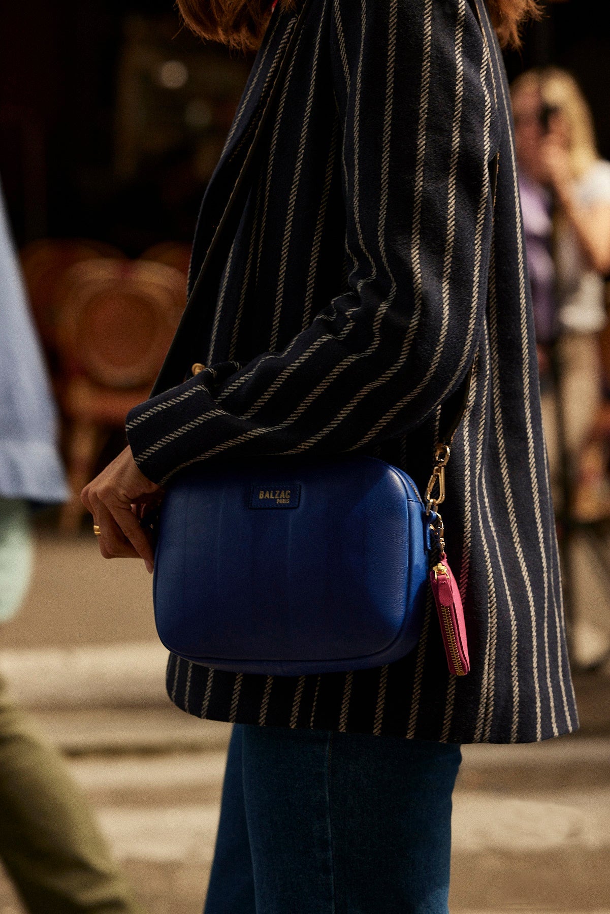 Bag Césarine striped bisou blue