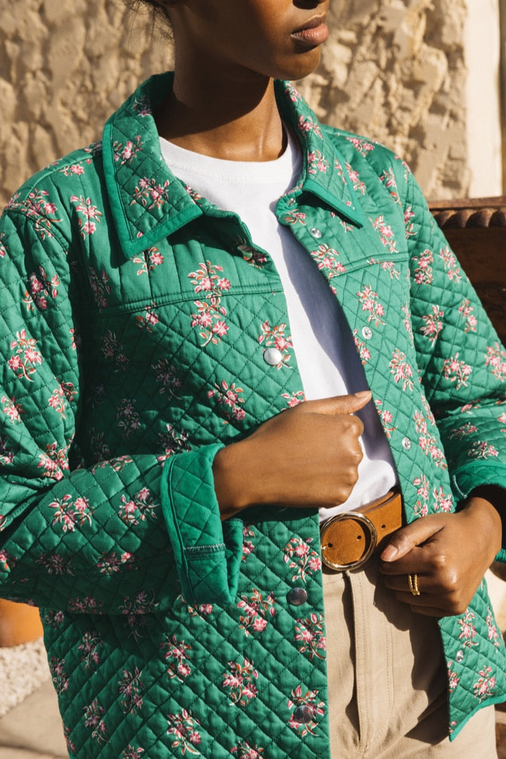 Marée jacket with Indian bouquet print