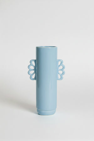 Blue BB handle vase