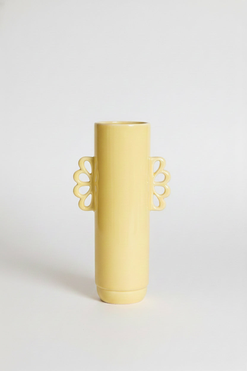 Yellow BB handle vase