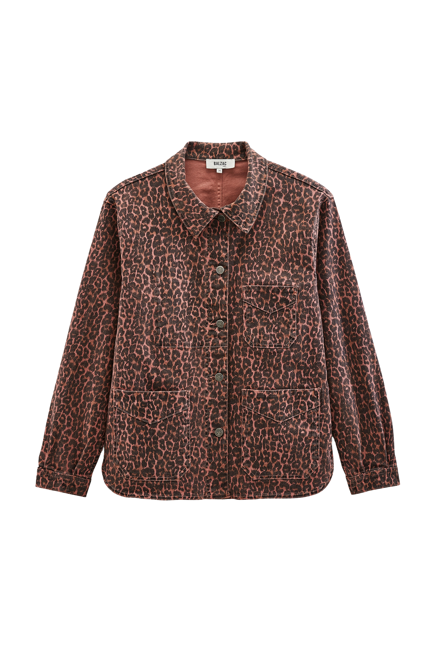 Jacket Marais leopard coffee