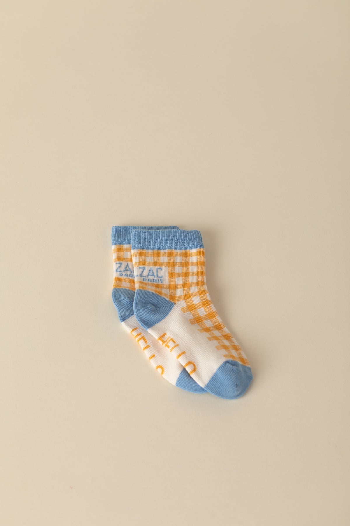 Fricadelle yellow checkered socks