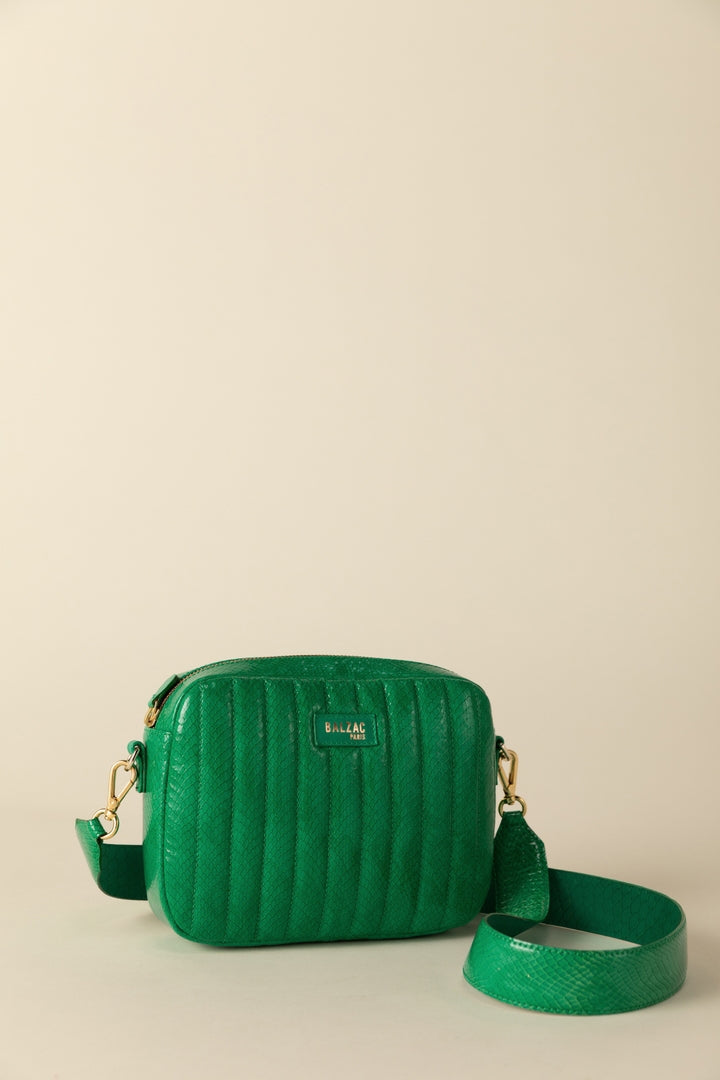 Cesar bag green embossed BG Balzac Paris