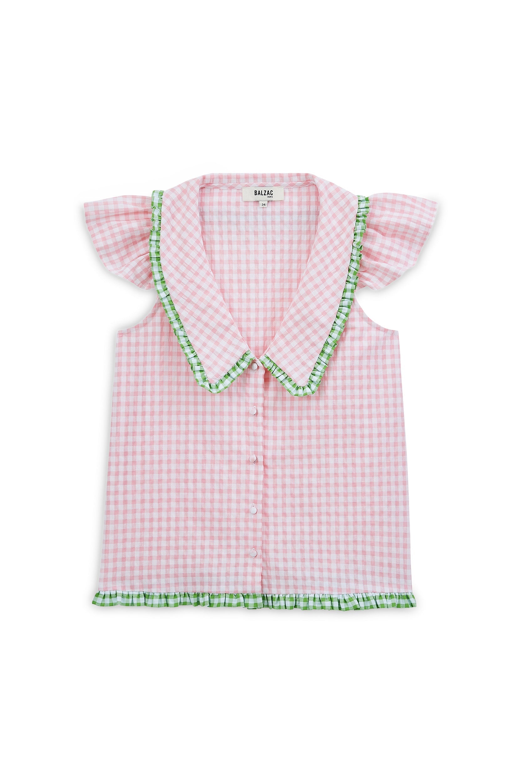 Pink gingham nostalgia blouse