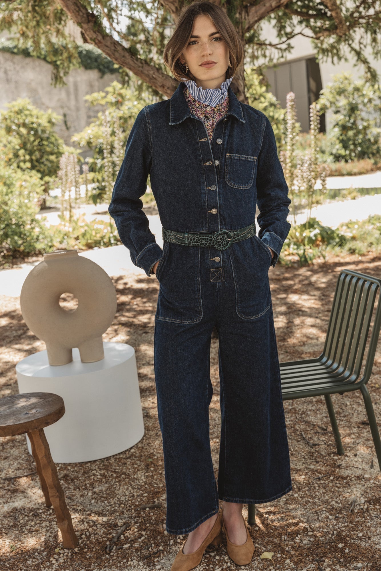 Combi-pantalon HOLLY Imprimé Palua Bleu - Coton Du Monde