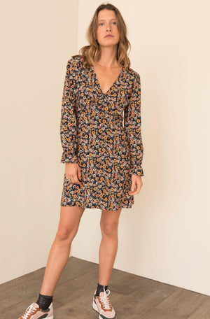 Robe Bérengère imprimé fleuri femme liberty hiver tendance