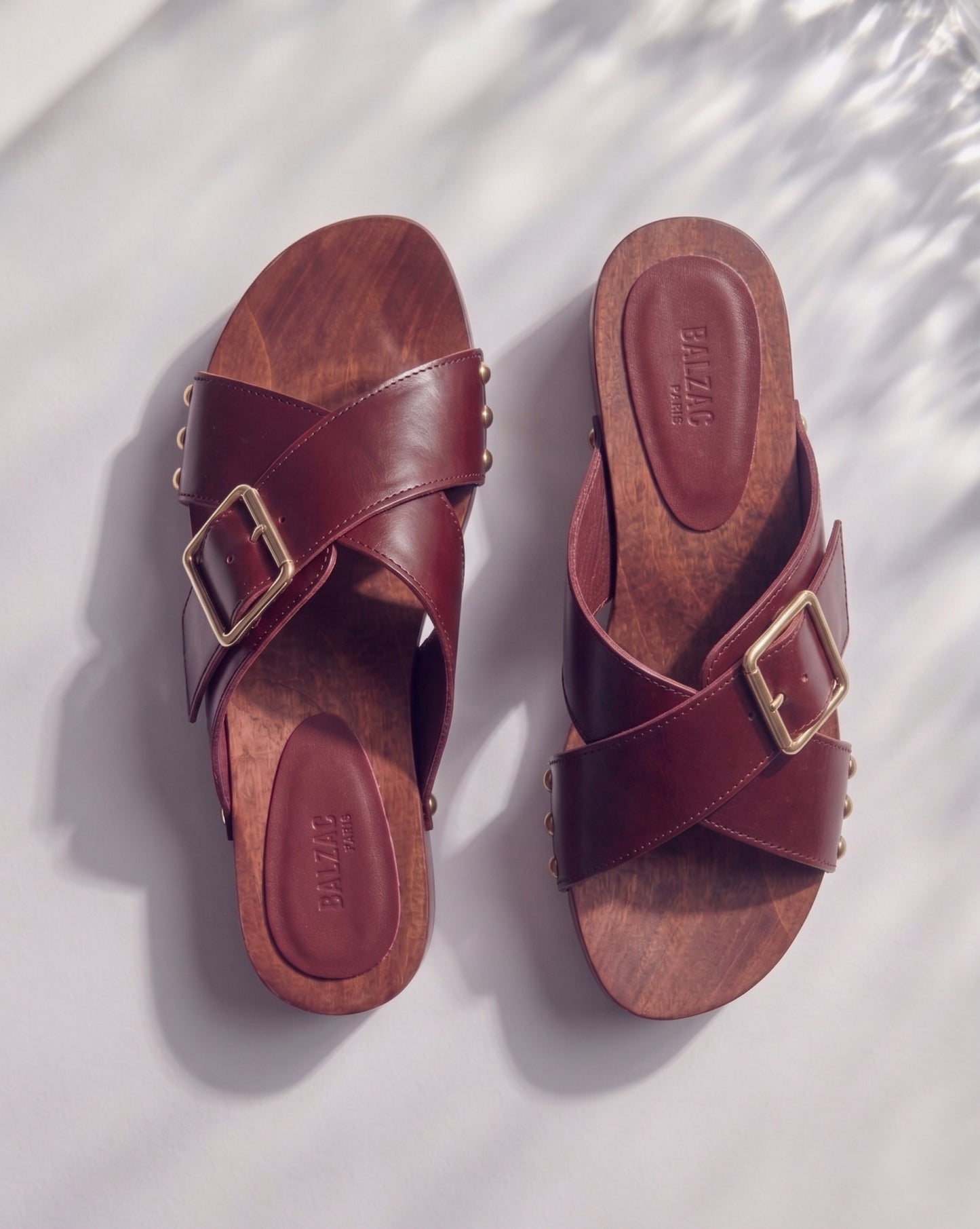 Burgundy Janis clogs