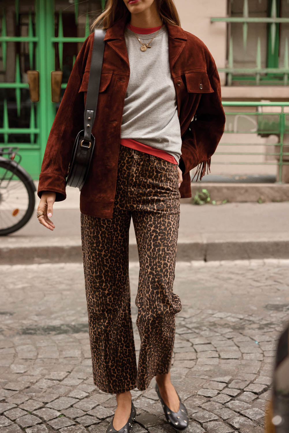 Jeans Leonard leopard coffee