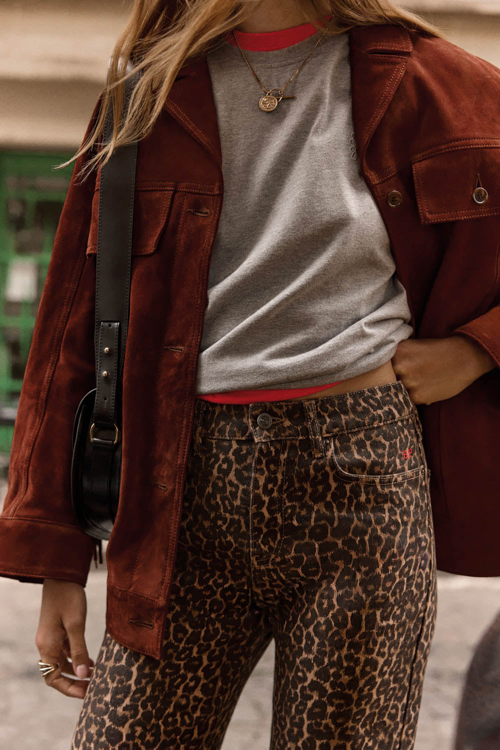 Jeans Leonard leopard coffee