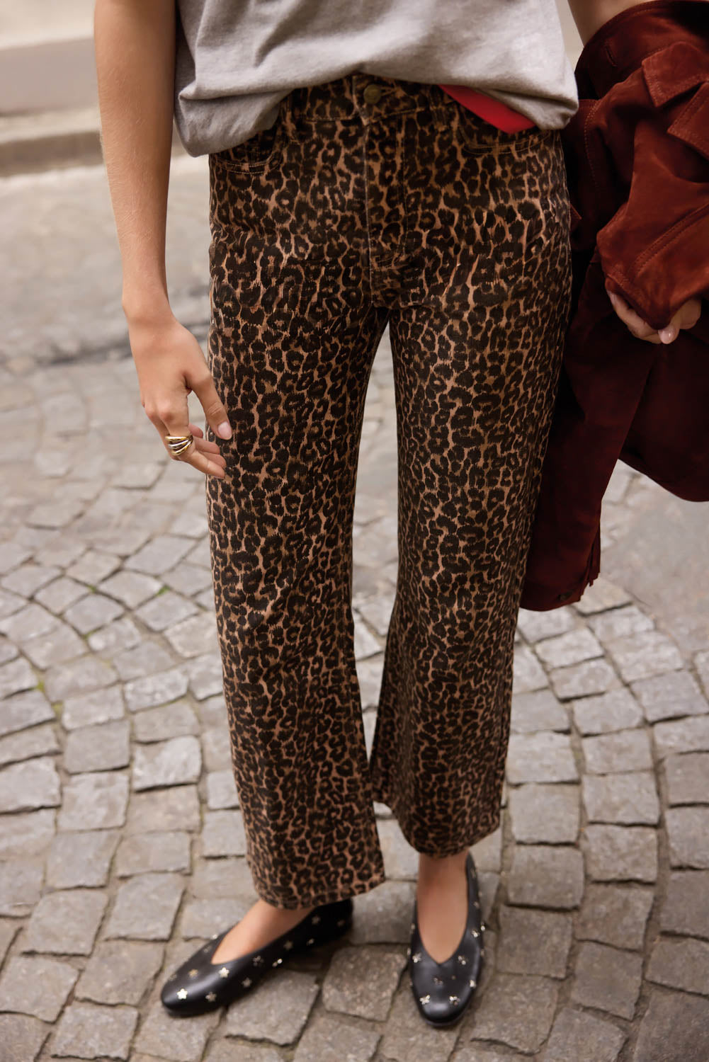 Jeans Leonard leopard coffee