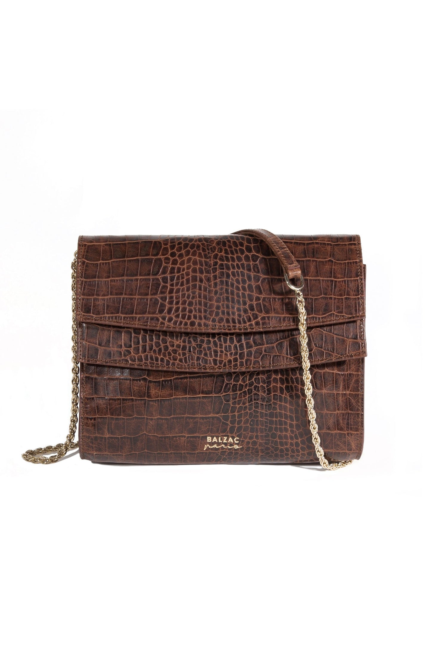 Sac Noah cognac embossé