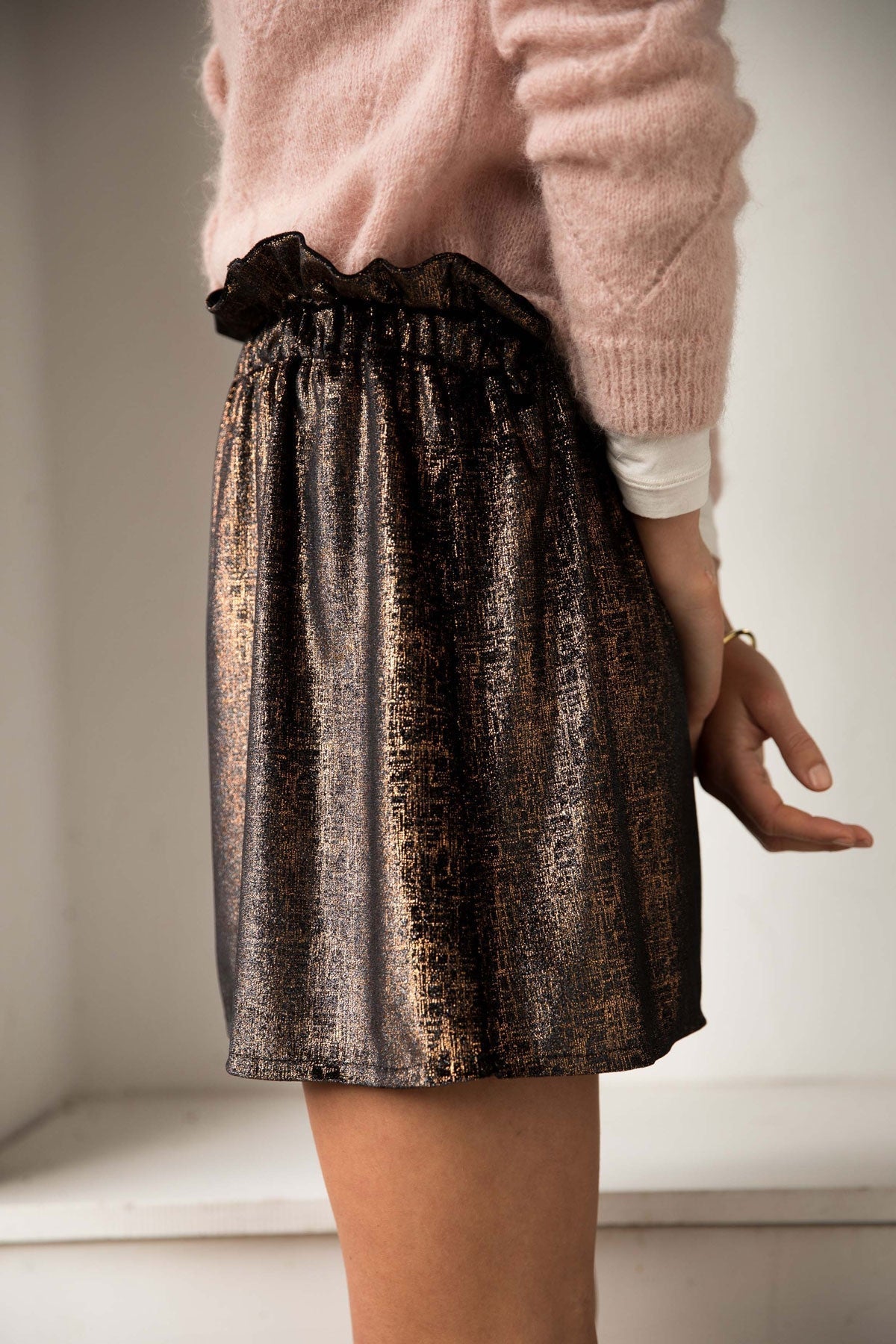 Copper velvet Pavla skirt