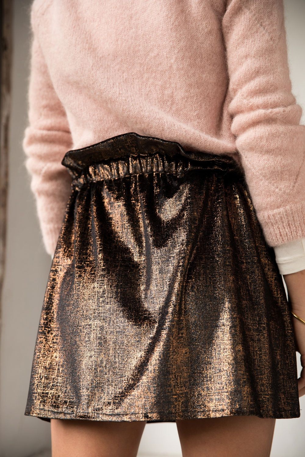 Copper velvet Pavla skirt