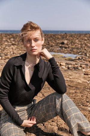 Alphonsine black sweater in merino wool