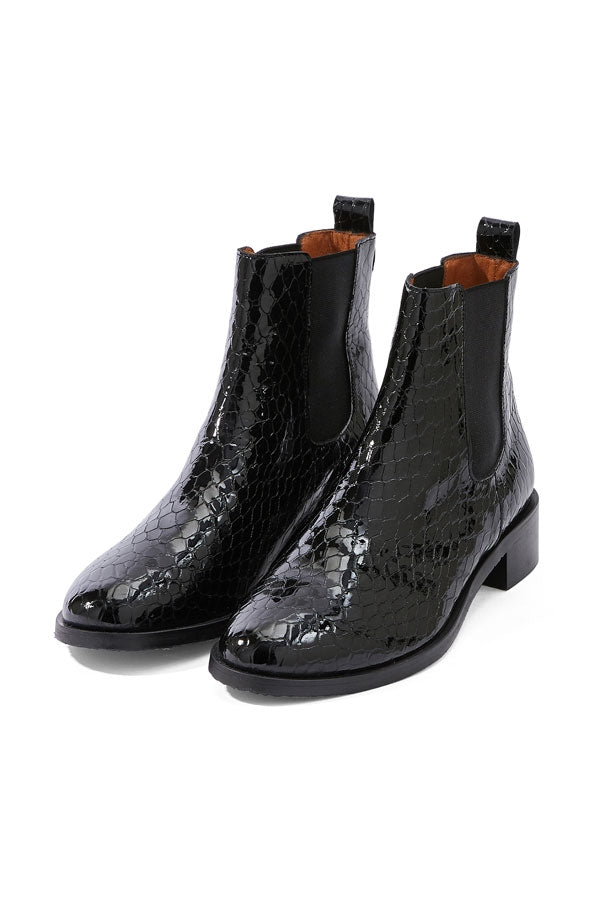 Bottines vernis online croco