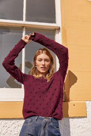Burgundy Suzette sweater