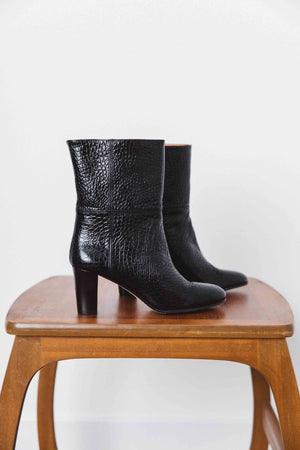 bottines nivia noires boots talon cuir