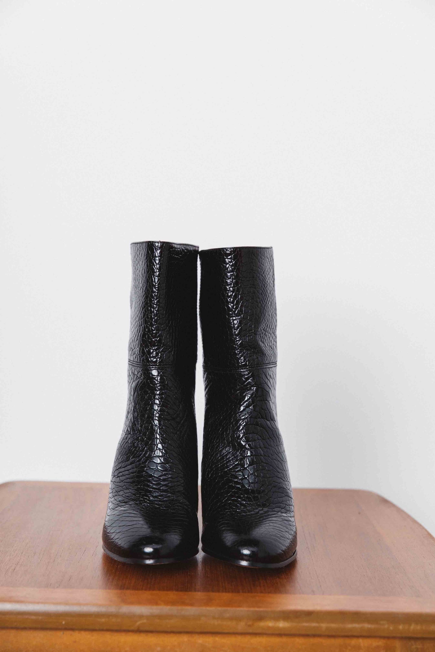Black Nivia ankle boots