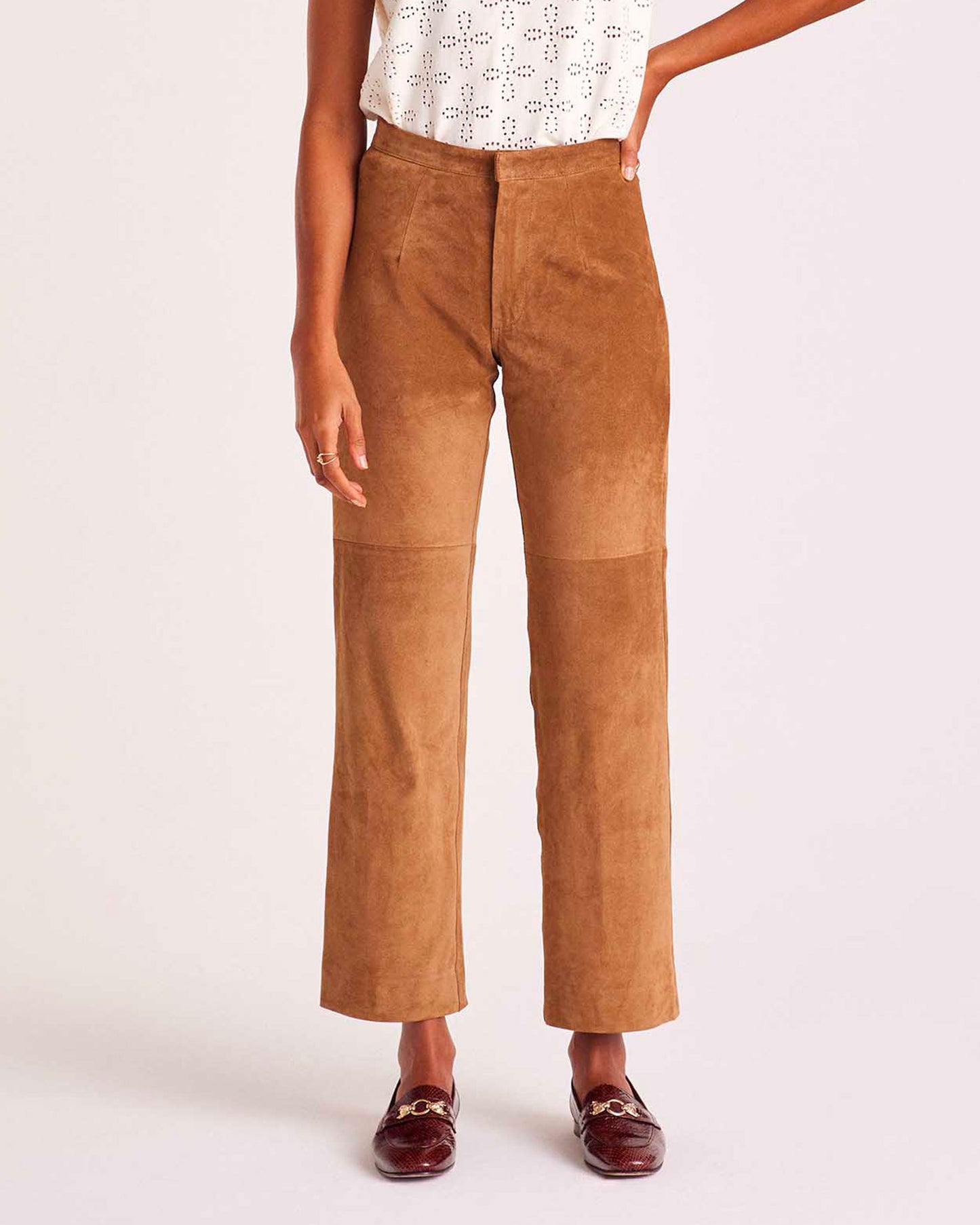 Pantalon Selby croute camel