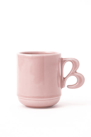 Pink B-handle mug