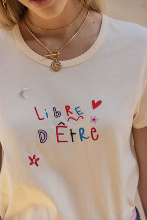 Free to be ecru t-shirt
