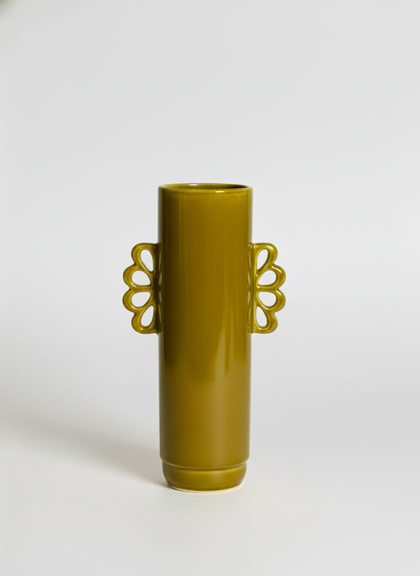 Green BB handle vase
